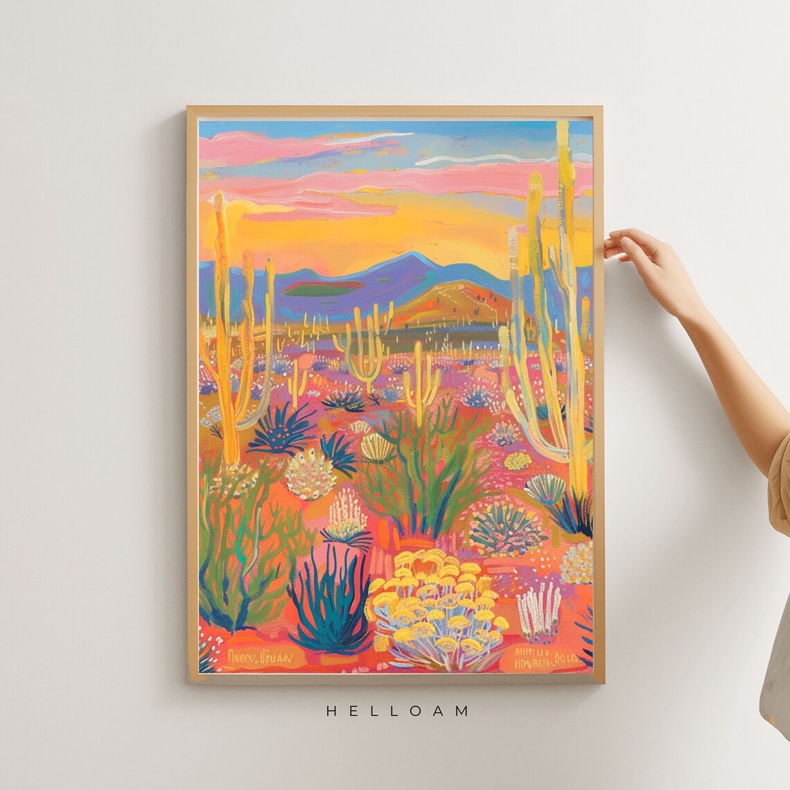 Western Art Print, Vintage Retro Texas Botanical - Image 3