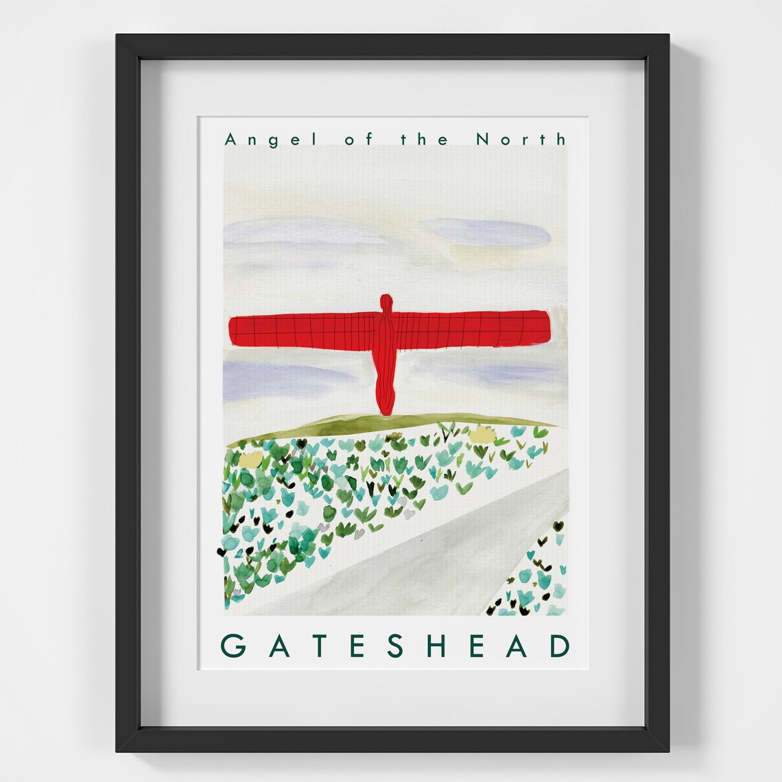Angel Of The North Gateshead Landmark Travel Poster