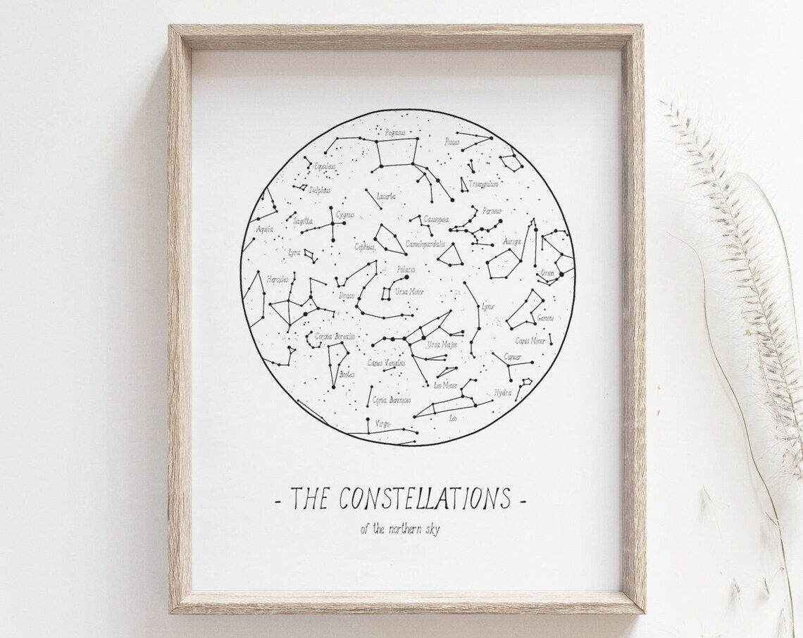 Constellations Northern Hemisphere Night Sky Art Print