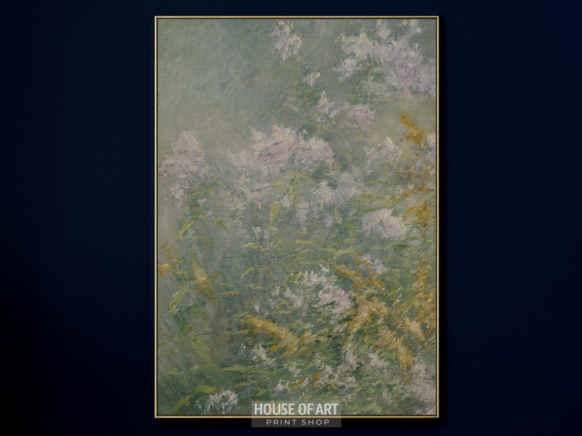 Vintage Meadow Flowers Print Flower Garden Oil Painting Wildflower Wall Art Floral Field Botanical Wall Art Farmhouse Wall Art - Image 2