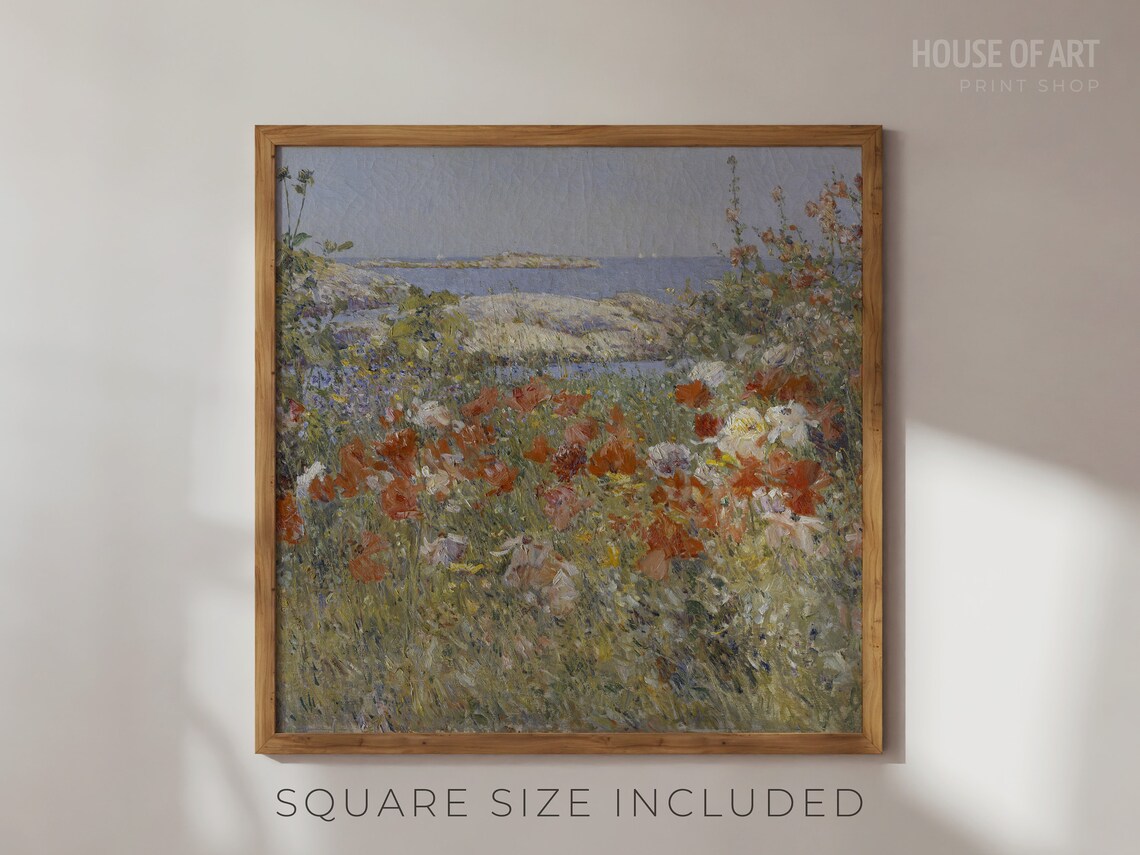 Childe Hassam Poppies Isles of Shoals Coastal Meadow Art Print - Image 2
