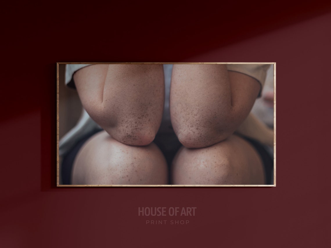 Frame Tv Art Close Up Female Photography Freckles Skin Knees Elbows Young Woman Close Up Girl Color Photograph - Image 2