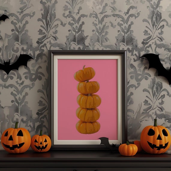 Halloween Vintage Wall Art Dark Academia Decoration Print Retro Decor Trendy Apartment Moody Poster Instant