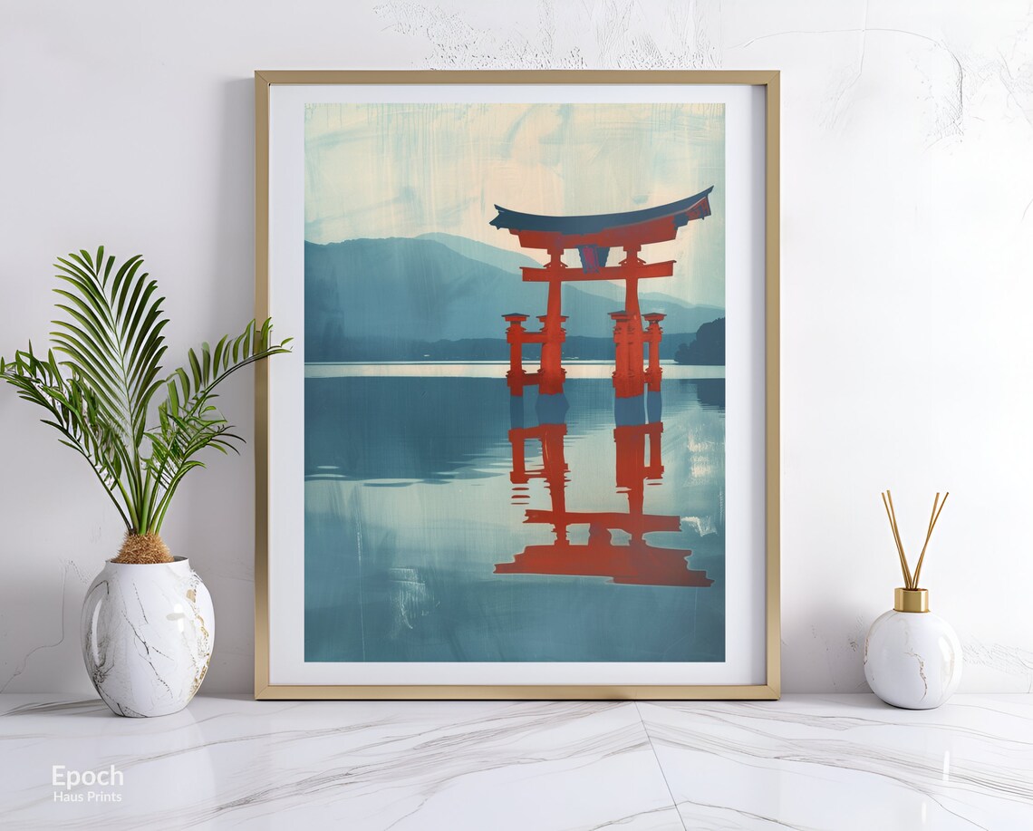 Itsukushima Shrine Abstract Japanese Art, Minimalist