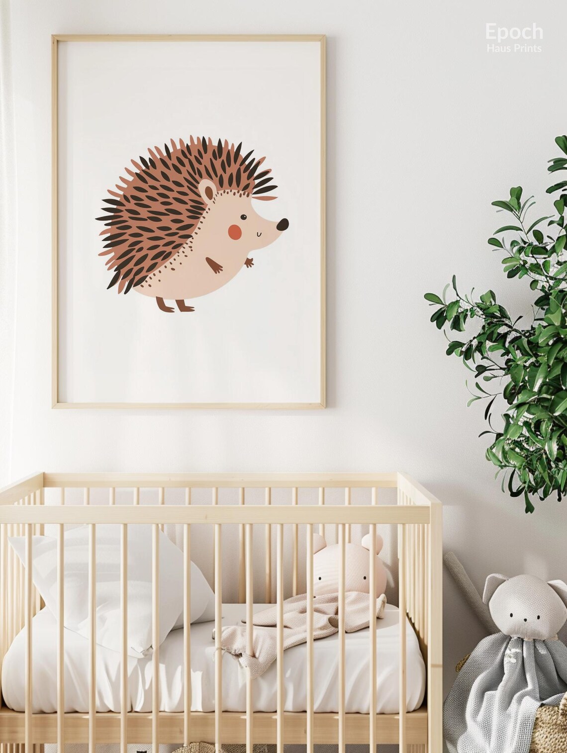 Hedgehog Nursery Art, Gender Neutral Illustration - Image 3
