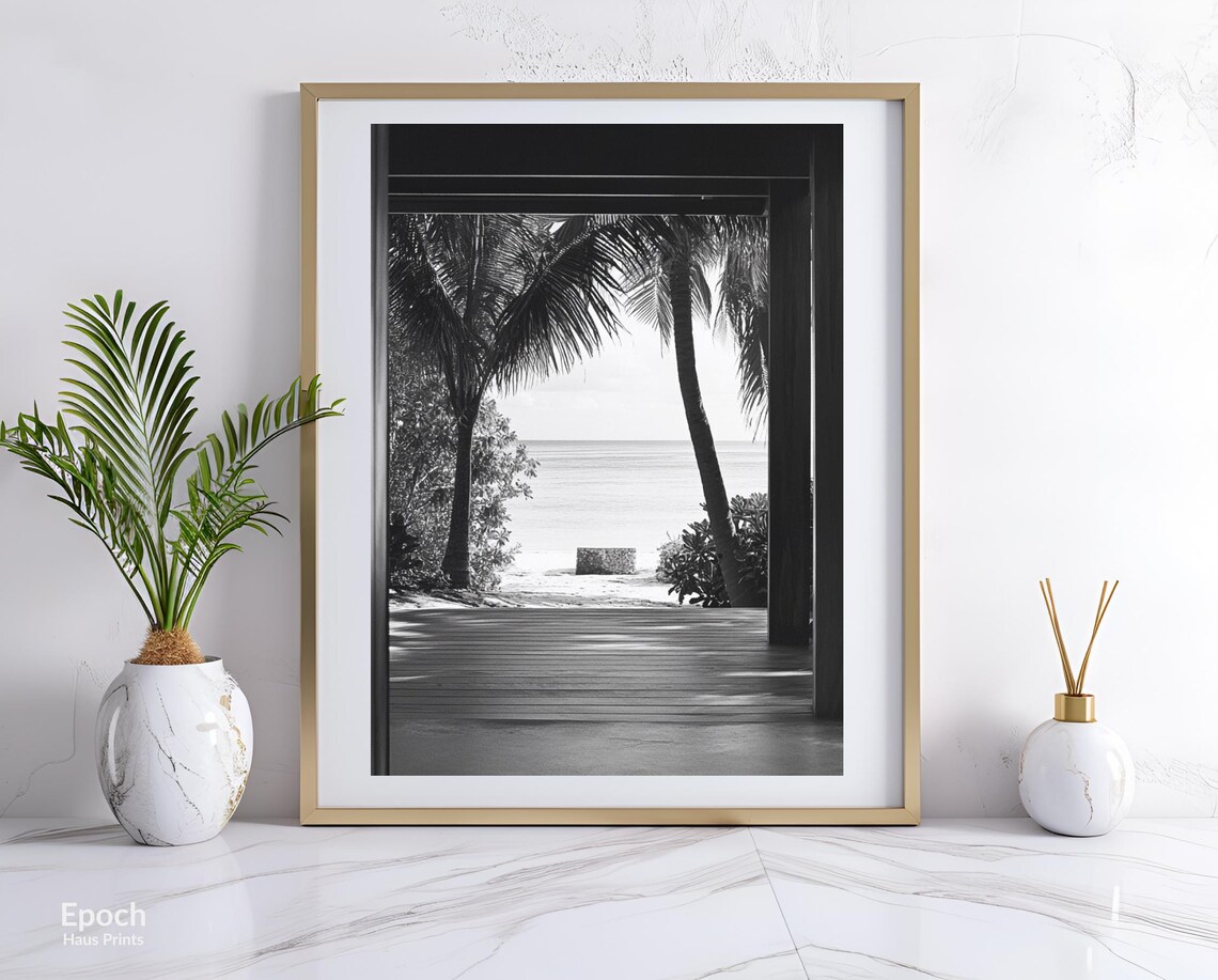 Hallway To Beach, Architecture Art Print - Image 3