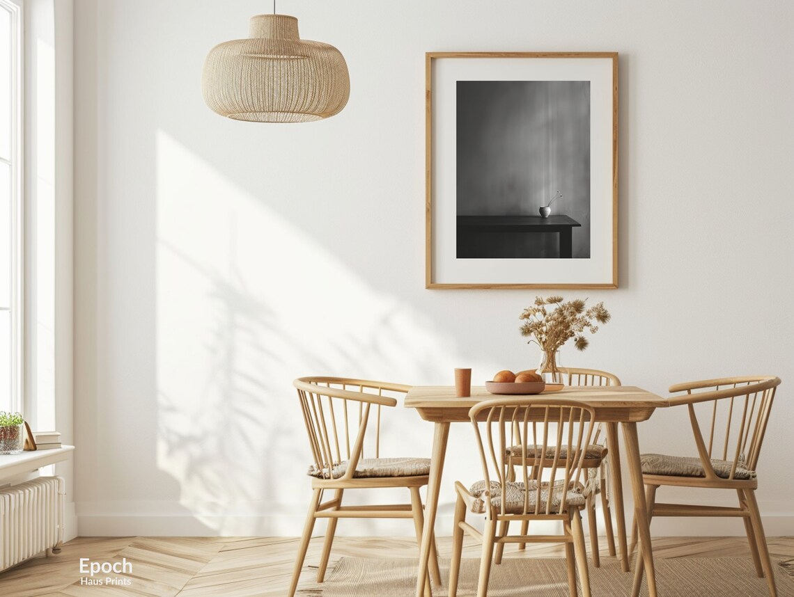 Table With Vase Still Life Photograph, Hallway Decor - Image 3
