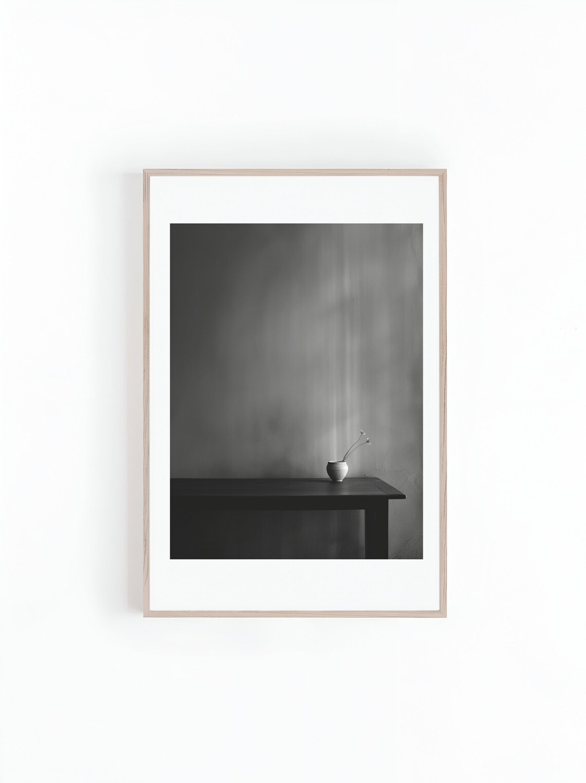 Table With Vase Still Life Photograph, Hallway Decor