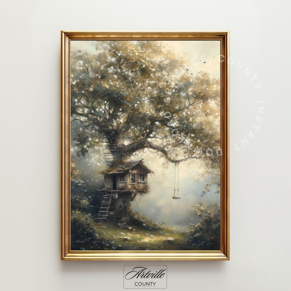 Whimsical Treehouse Fairy Tale Art Print - Image 3