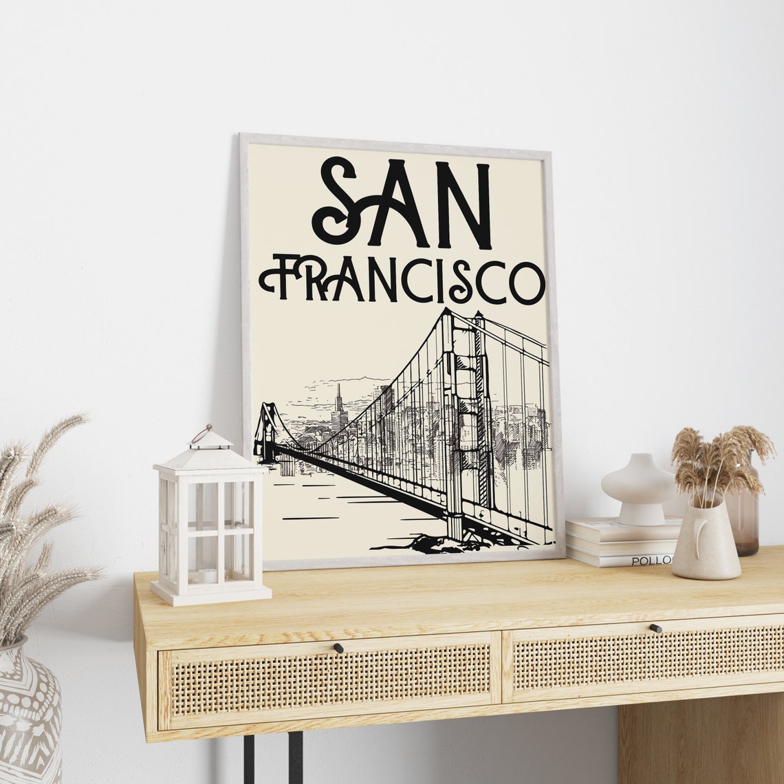 Vintage San Retro City Art Print - Image 3