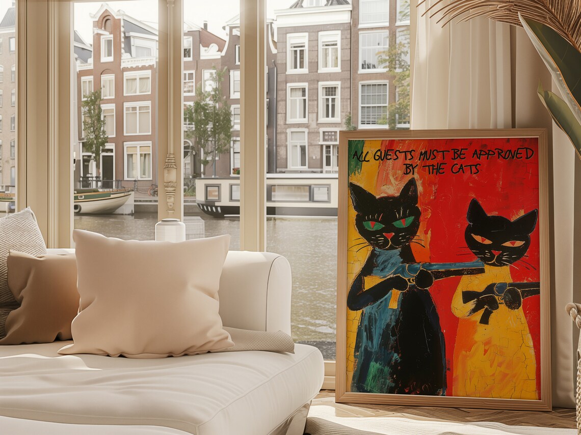 Funny Cat Art Print, Gift for Cat Lovers - Image 4