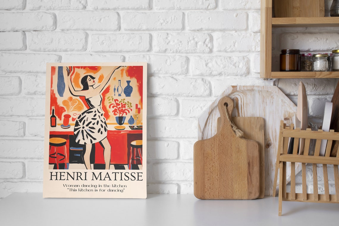 Henri Matisse Painting, Vintage Kitchen Decor - Image 2
