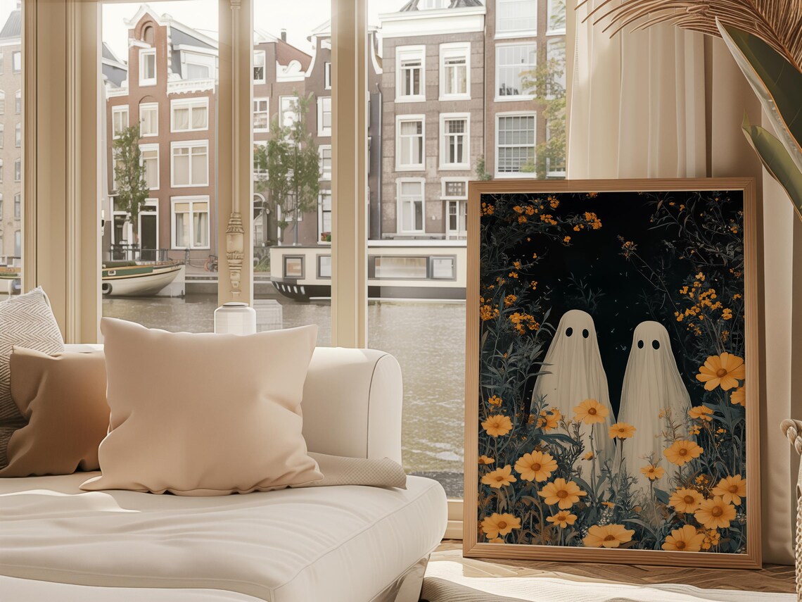 Halloween Ghost, Dark Academia Art Print - Image 3