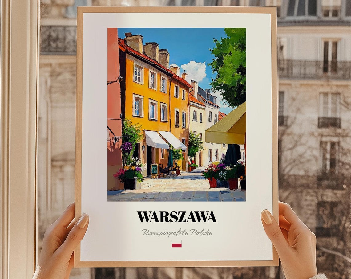 Warszawa Rzeczpospolita Polska Wall Art Oil Painting Reproduction Print Poster Friend Gift Entryway