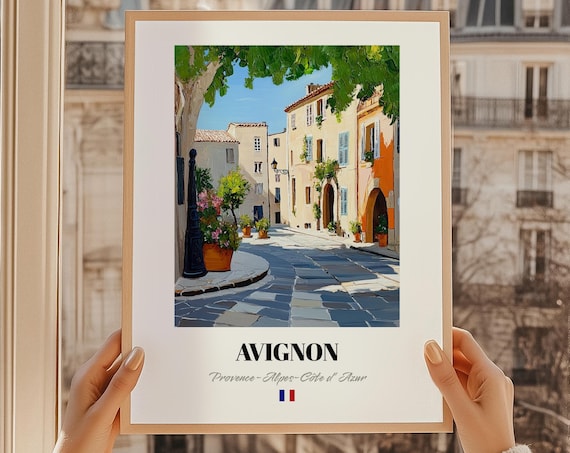 Avignon France Provence Historic Street Painting Reproduction Poster