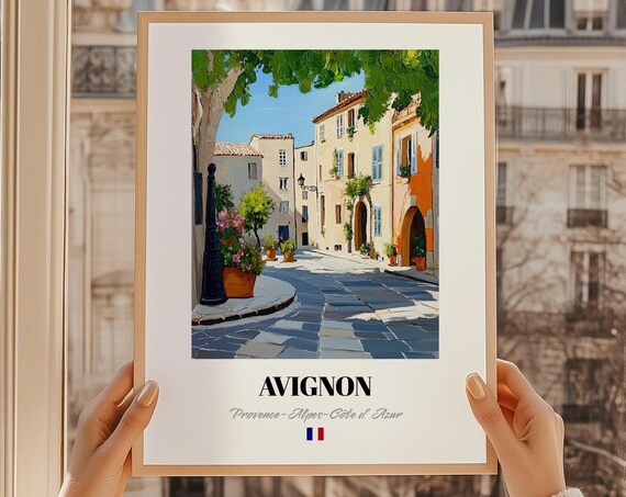 Avignon Provencealpescte Dazur France Wall Decor Oil Painting Reproduction Print Poster Friend Gift Bathroom