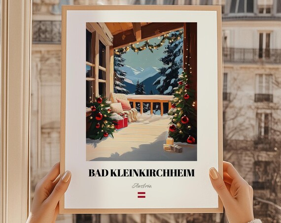 Bad Kleinkirchheim Austria Ski Resort Wall Decor Print Poster Christmas Gift