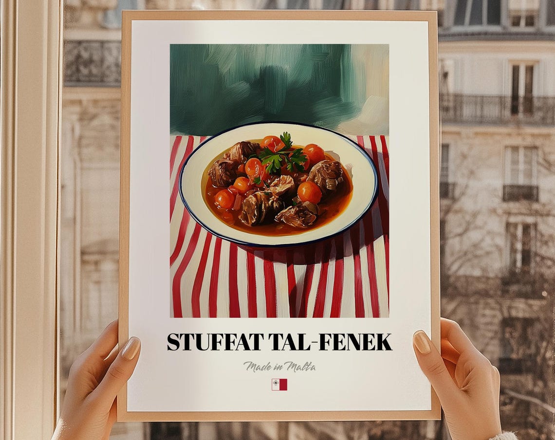 Stuffat Tal Fenek Maltese Rabbit Stew Cuisine Food Art Kitchen Poster