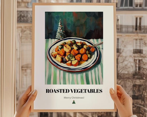 Roasted Vegetables Christmas Holiday Dinner Festive Food Poster