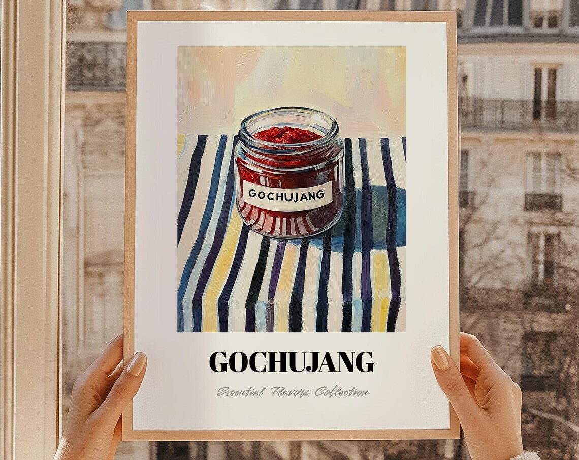 Gochujang Grocery Print, Pantry Sauce Decor