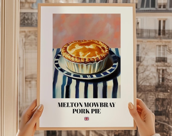 Melton Mowbray Pork Pie Golden Pastry British Bakery Art Poster