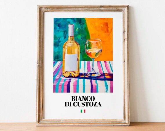 Bianco Di Custoza Wall Art Print Poster Venetian White Wine Artwork