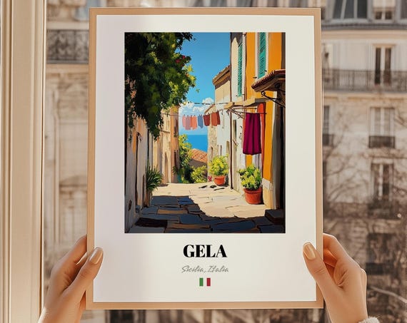 Gela Sicilia Italia Wall Art Oil Painting Reproduction Print Friend Gift Living Room Decor