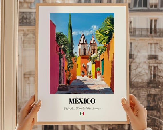 Mxico Estados Unidos Mexicanos Mexico Wall Art Oil Painting Reproduction Print Poster Bedroom Decor