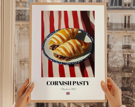 Cornish Pasty English Savory Pastry Cuisine Caf Dcor Wall Art Friend Gift