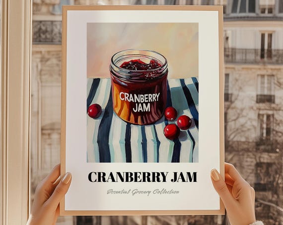 Cranberry Jam Wall Art Pantry Decor Print Chef Gift Restaurant Kitchen