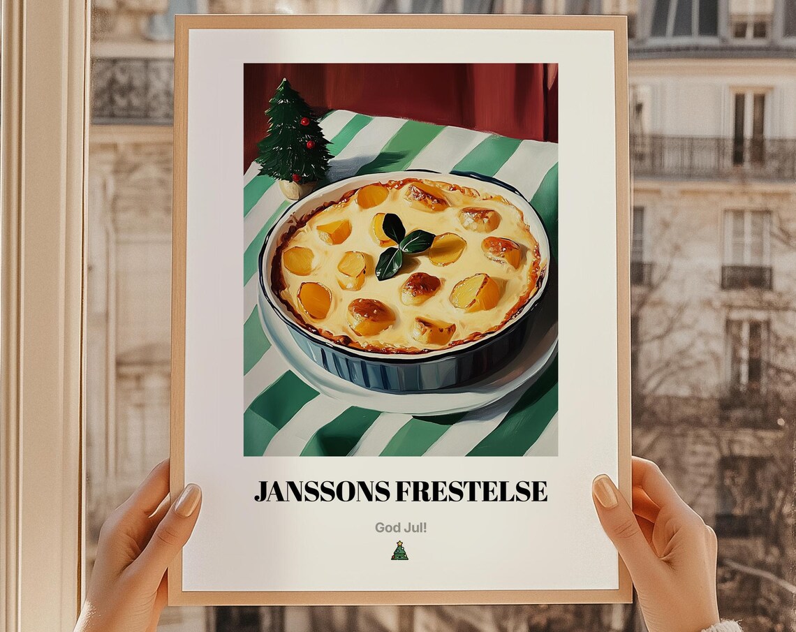 Janssons Frestelse Christmas, Swedish Food Art Print