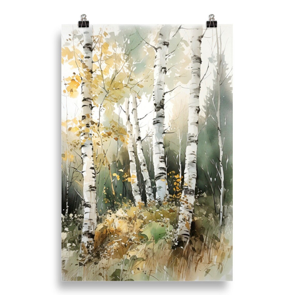 Birch Woods Landscape Wall Art Print - Image 5