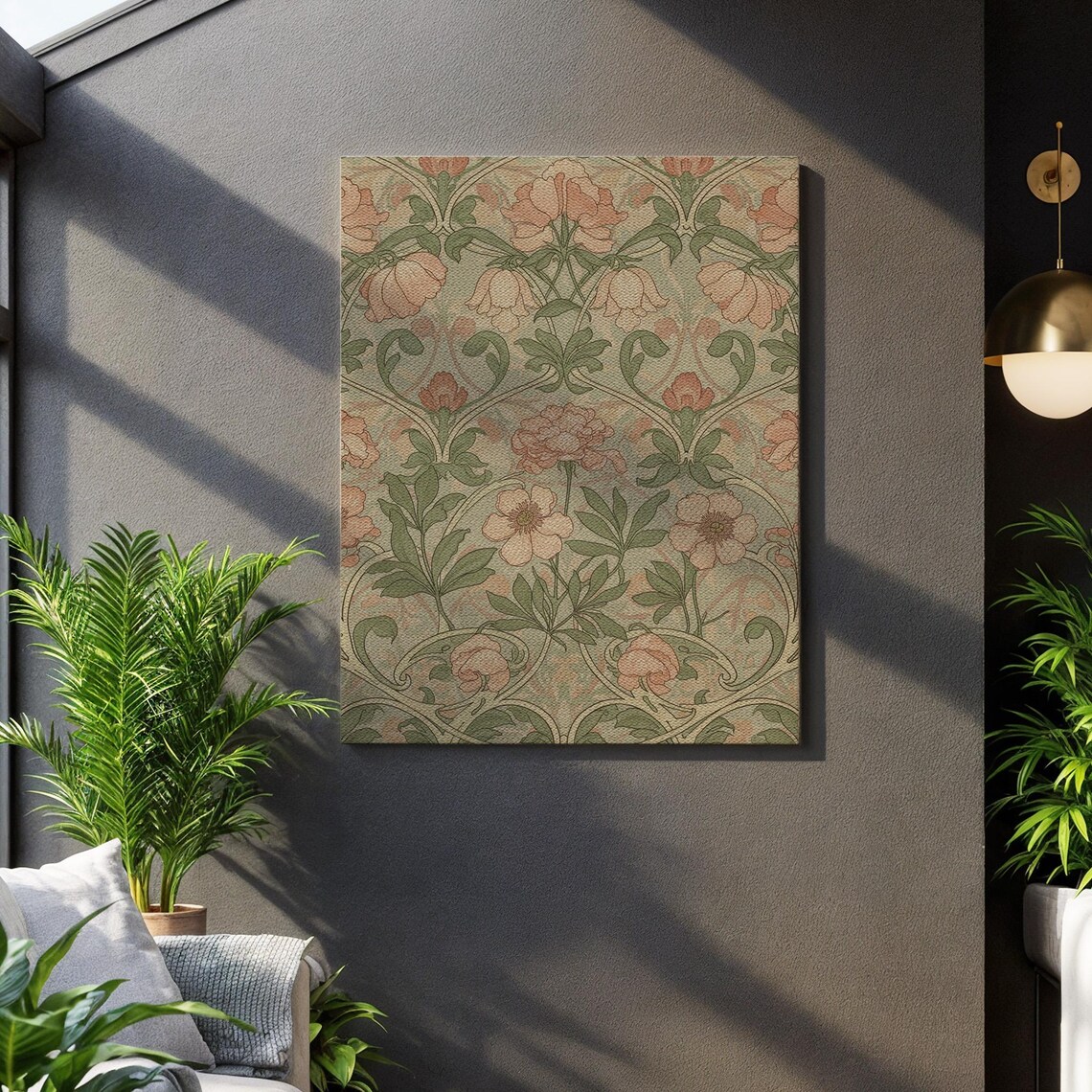 Classic Botanical Pattern Victorian Wallpaper Design Elegant Bloom Motif Romantic Rose Silhouette Timeless Home Decor Unique