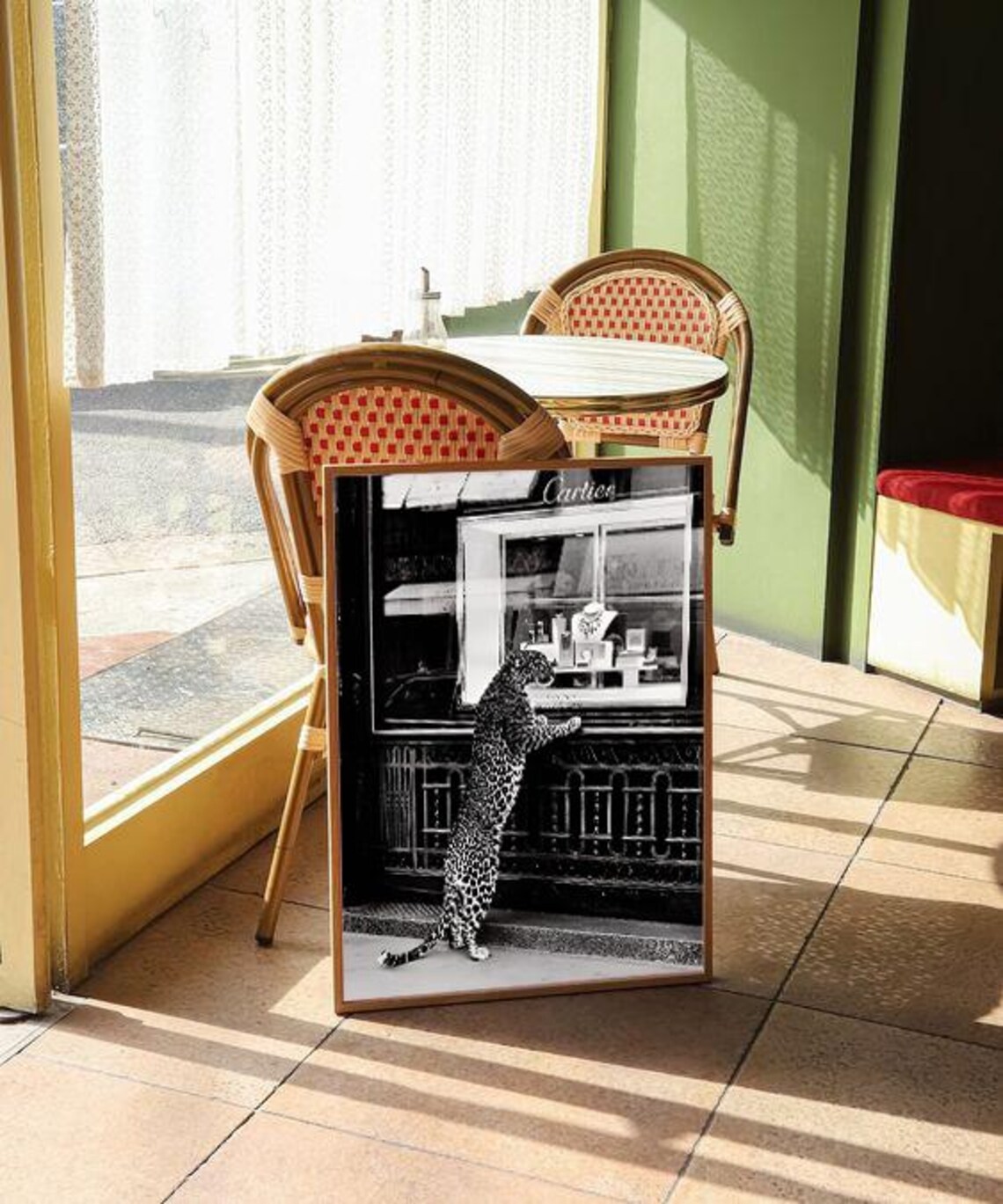 Panther In The Jewelry Shop Poster Cheetah Looking To Jewelry Vintage Wall Art Retro Magazine Art Print - Image 4