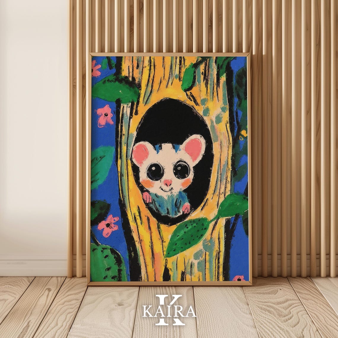 Cute Dormouse In Tree Poster Whimsical Animal Wall Art Playful Dormouse Illustration Kids Room Decor Colorful Nature Print Nursery Art - Image 5