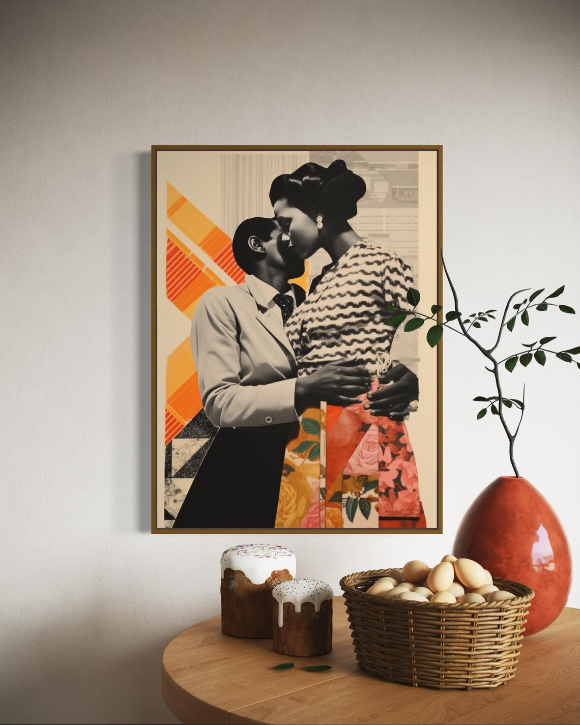 Romantic Vintage Collage Black Girl Art Print - Image 7