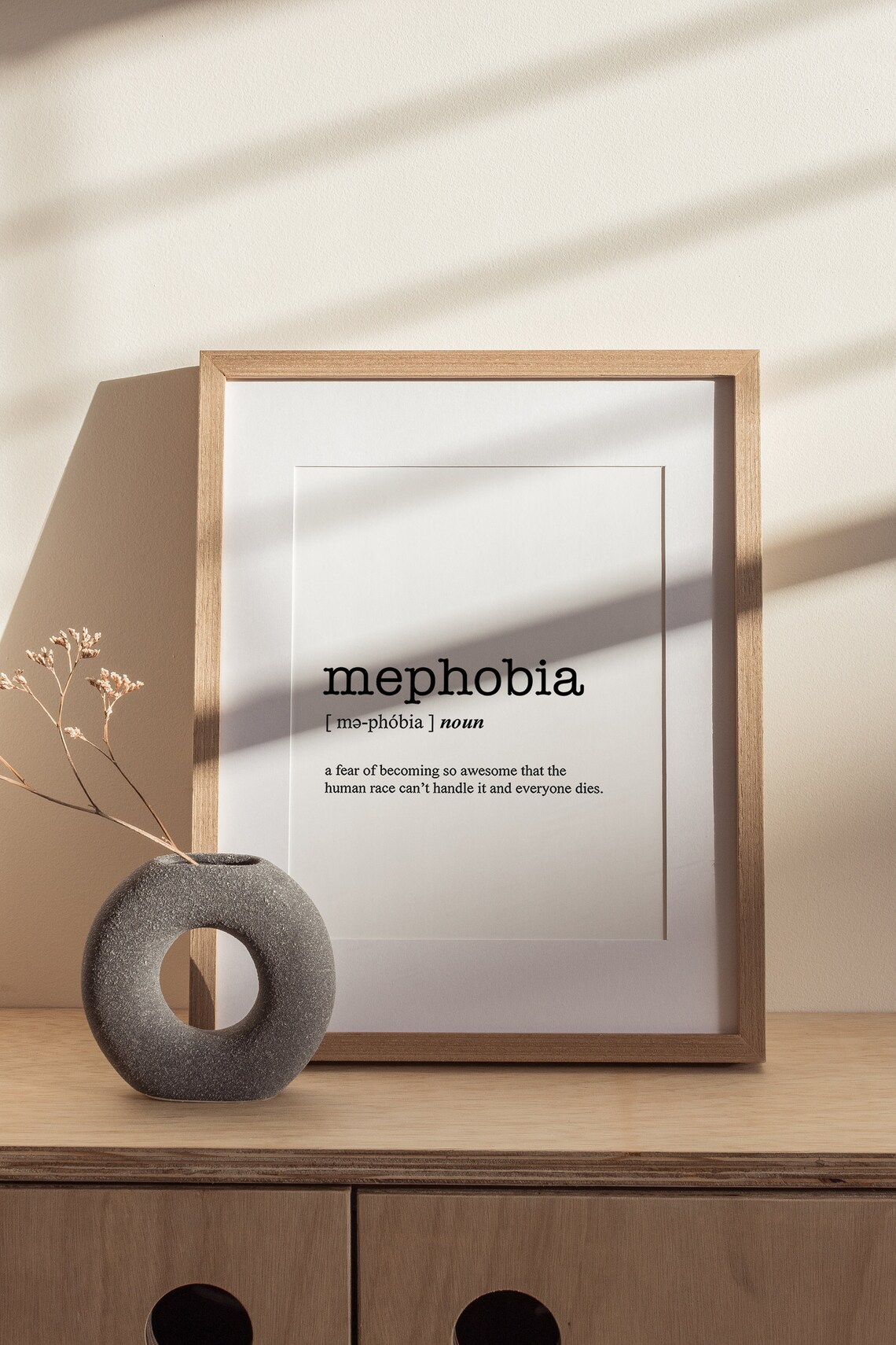 Mephobia Word Definition Poster Print Urban Dictionary Word Meaning Funny Gifthome Decor Typographic Posters Wall Decor Prints