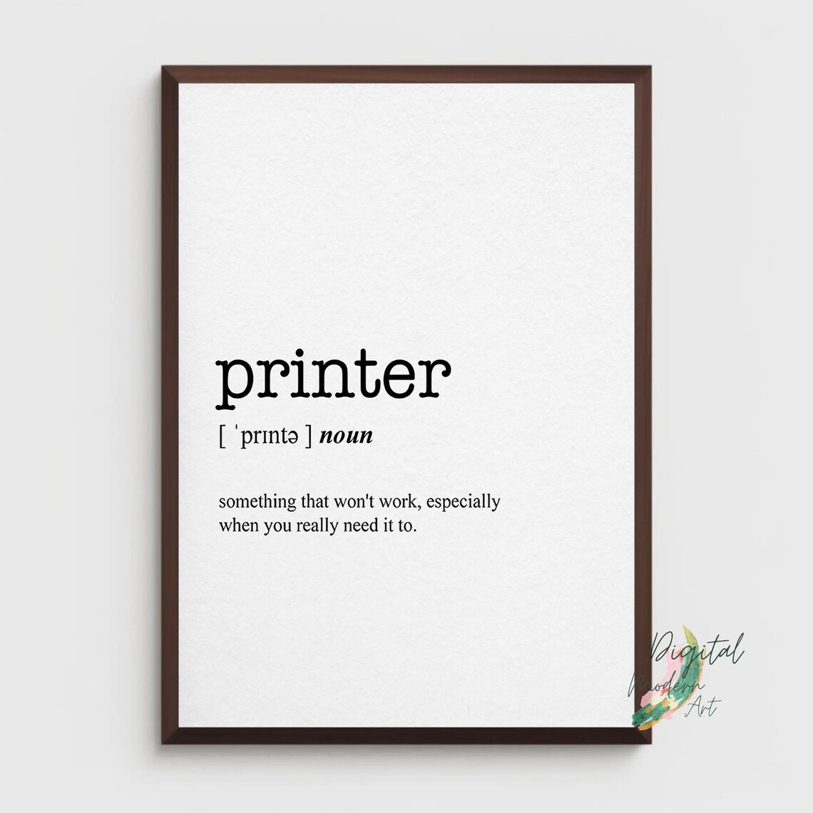 A4 Word Definition Print Printer Study Supervisor Wall Decor Humorous Quirky Art Print Urban Dictionary - Image 3