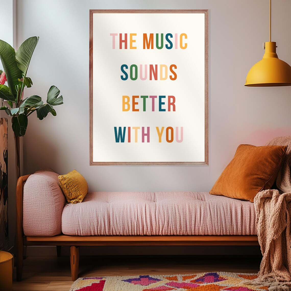 Music Sounds Better With You, Retro Art Print - Image 3
