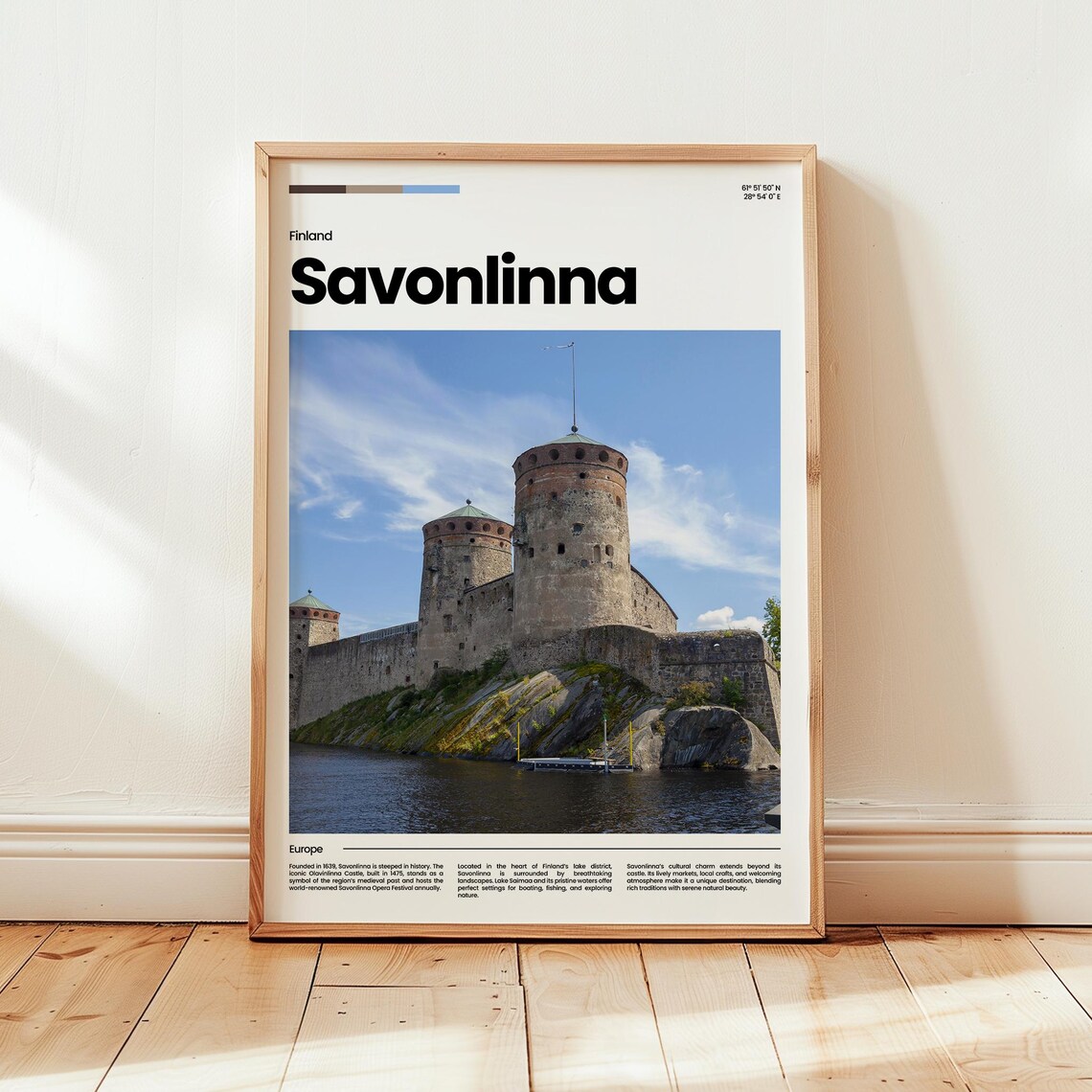 Savonlinna Poster Print Photo Wall Art Finland Travel Gift