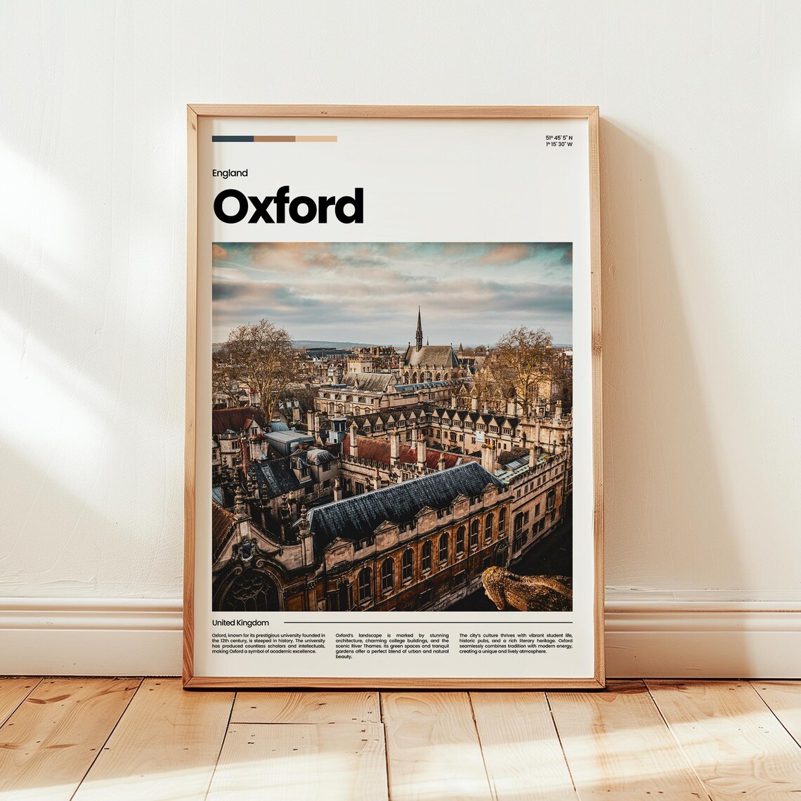 Oxford Poster Print Photo Wall Art England Travel Gift