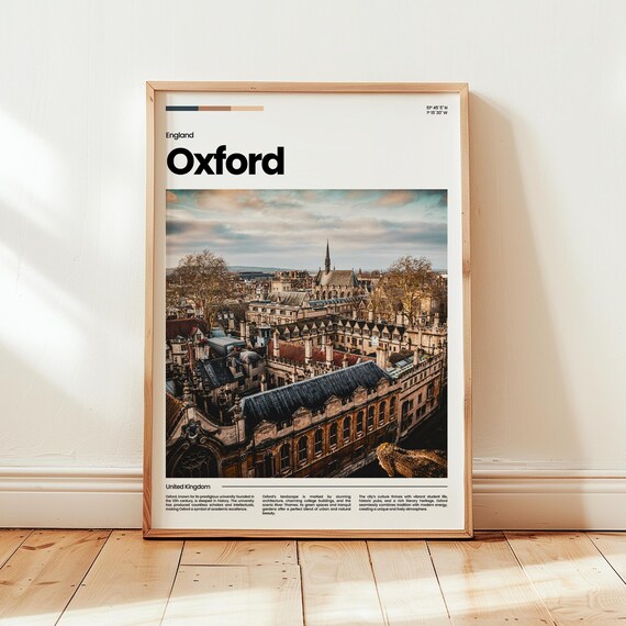 Oxford Poster Print Photo Wall Art England Travel Gift