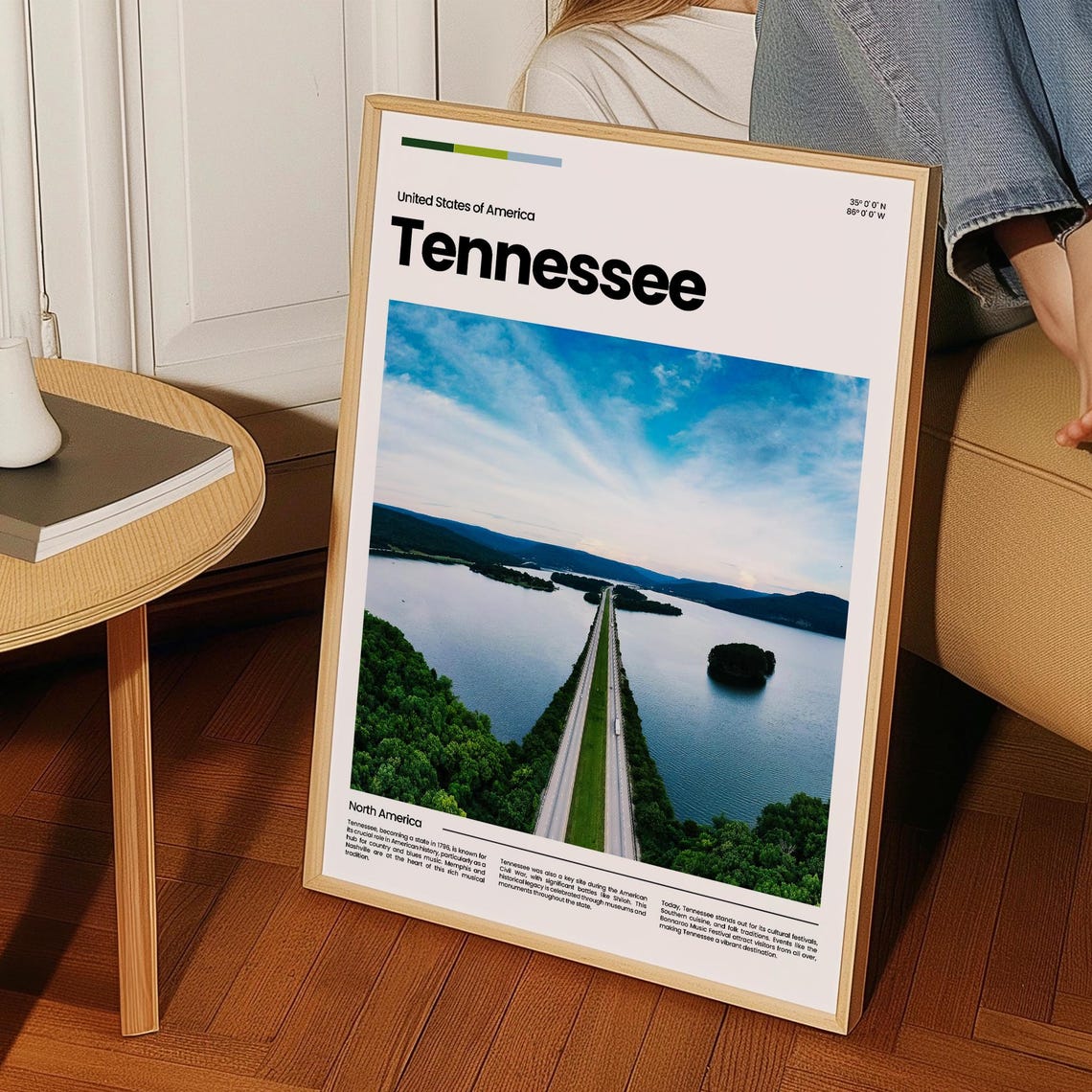 Tennessee Travel Poster Tennessee Poster Tennessee Photo Poster Tennessee Art Print Usa Poster Usa Travel Poster Travel Gift - Image 3
