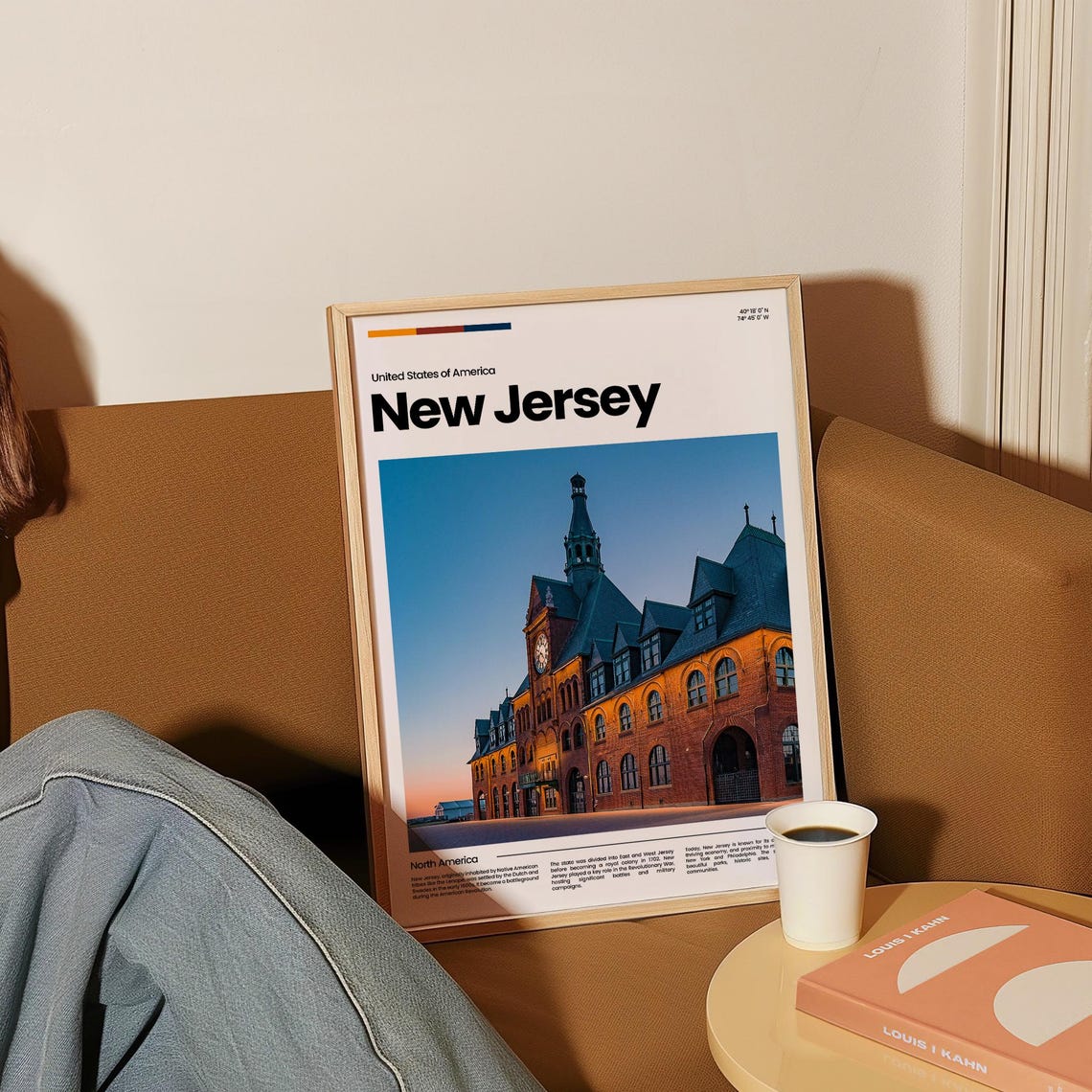 New Jersey Historic Train Terminal Sunset Architecture Poster - Image 4