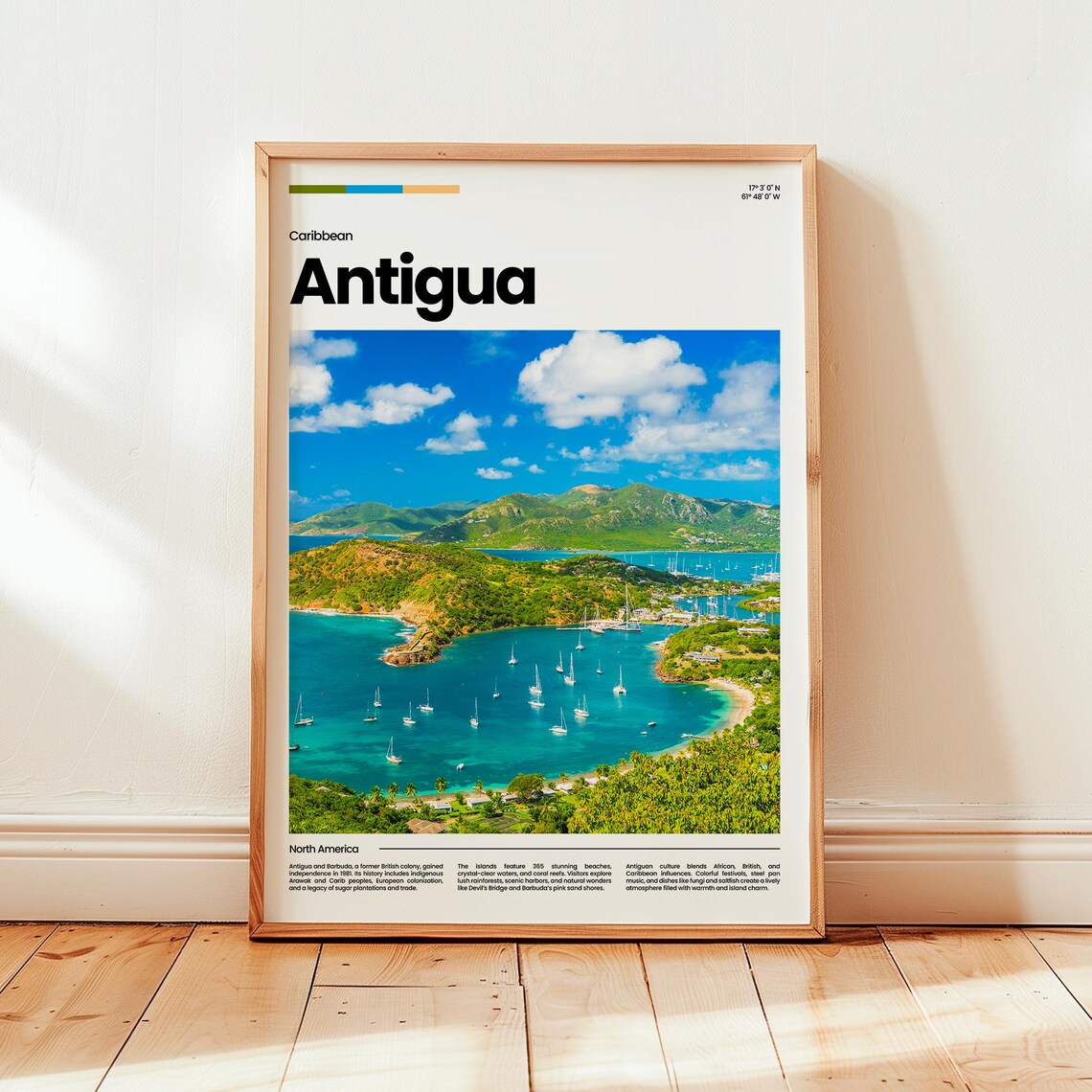 Antigua Poster Print Photo Travel Caribbean Gift