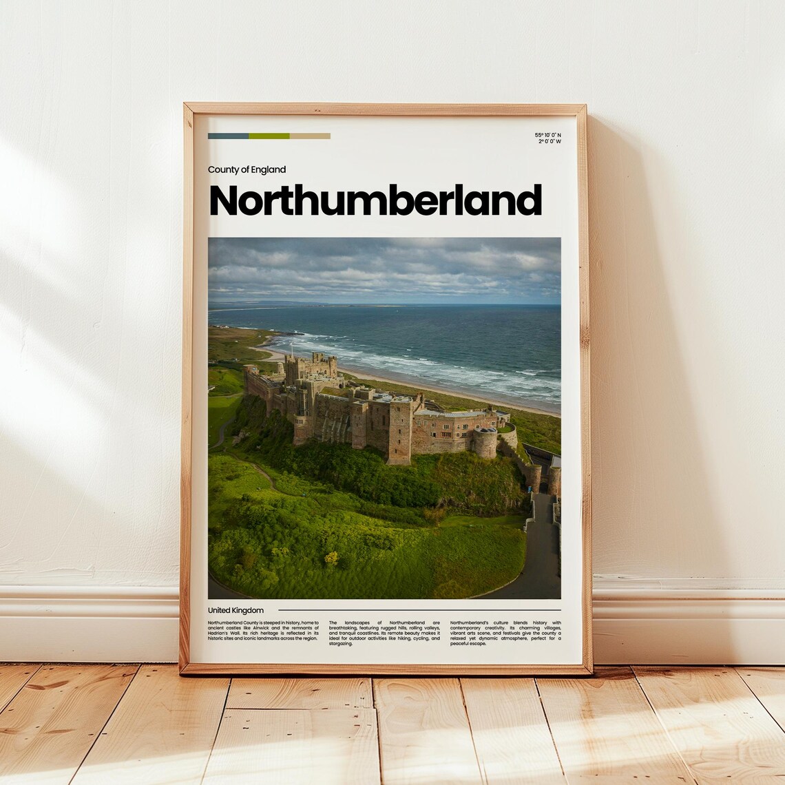 Northumberland Poster Print Photo England Travel Gift
