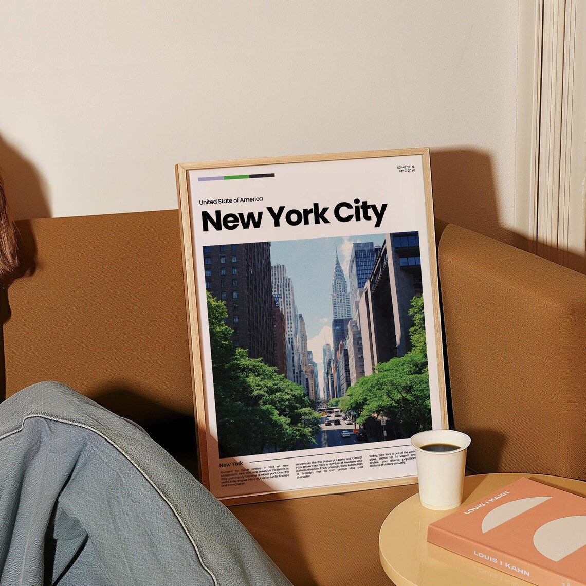 New York City Manhattan Street Skyline Travel Photography Poster - Image 4