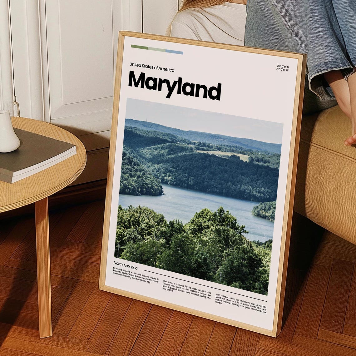 Maryland Travel Poster Maryland Poster Maryland Photo Poster Maryland Art Print Maryland Art Usa Poster Usa Travel Poster Travel Gift - Image 3