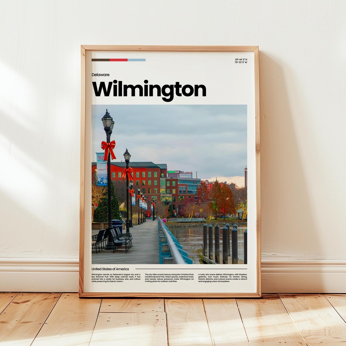 Wilmington Poster Print Photo Wall Art Delaware Travel Gift