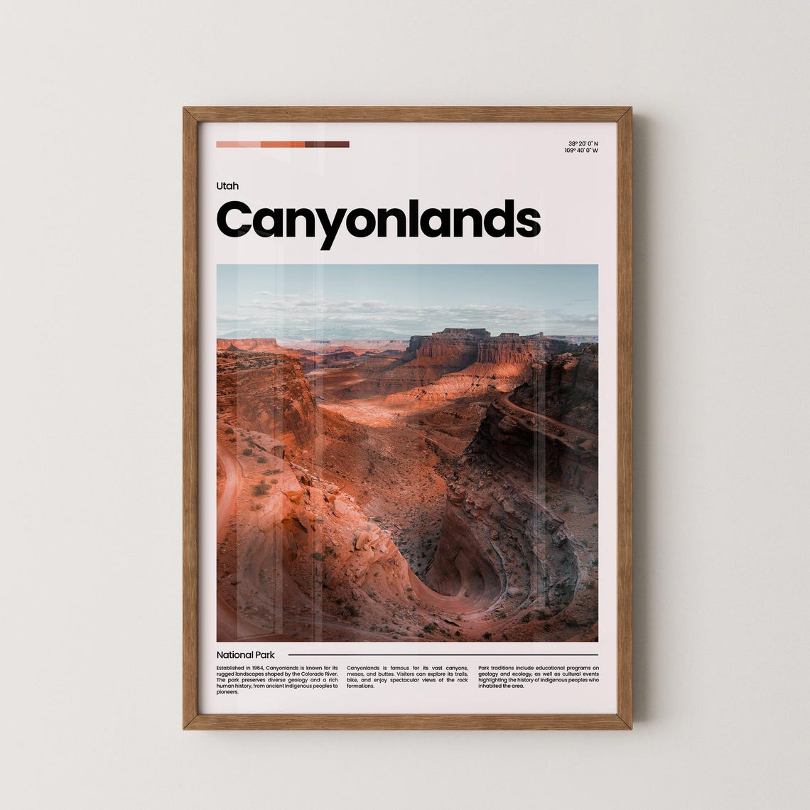 Canyonlands Red Rock Canyon Mesas Buttes Utah National Park Poster